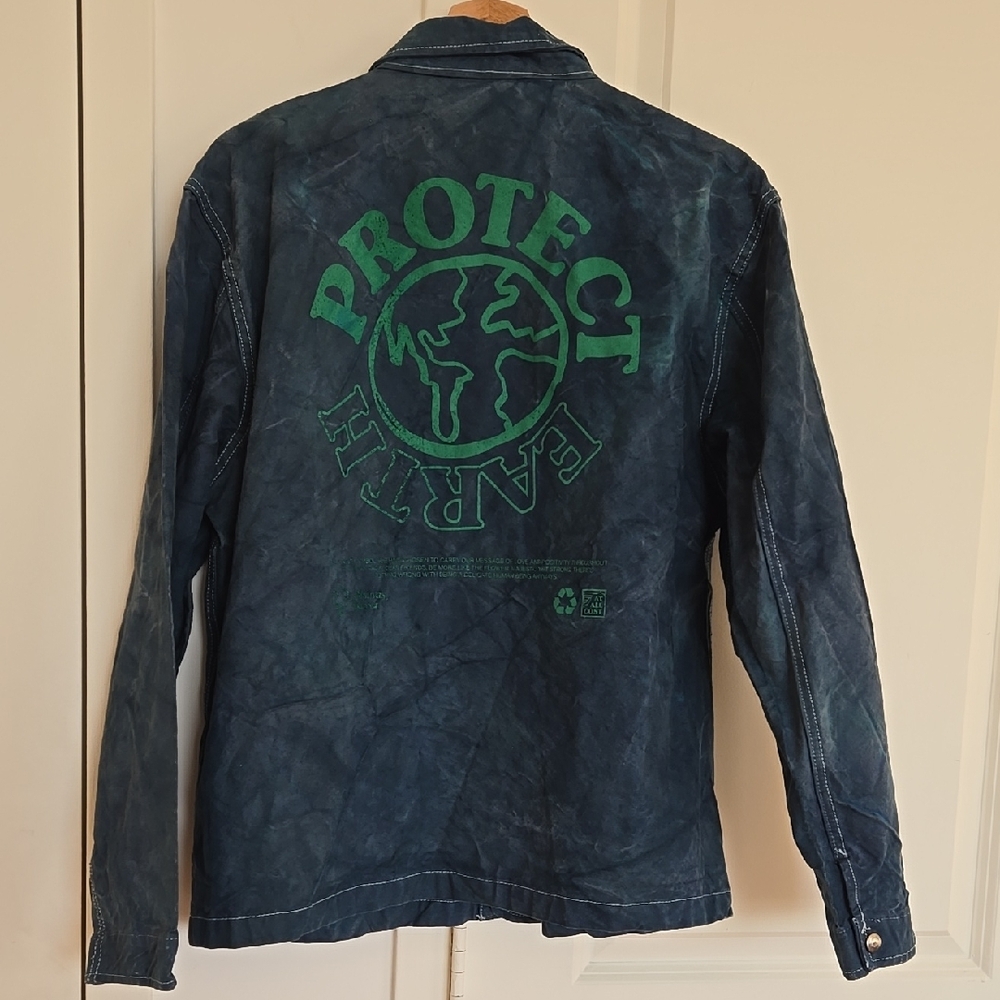 Mauvais Garcon Dyed Blue Denim Chore Jacket - Picture 4 of 7